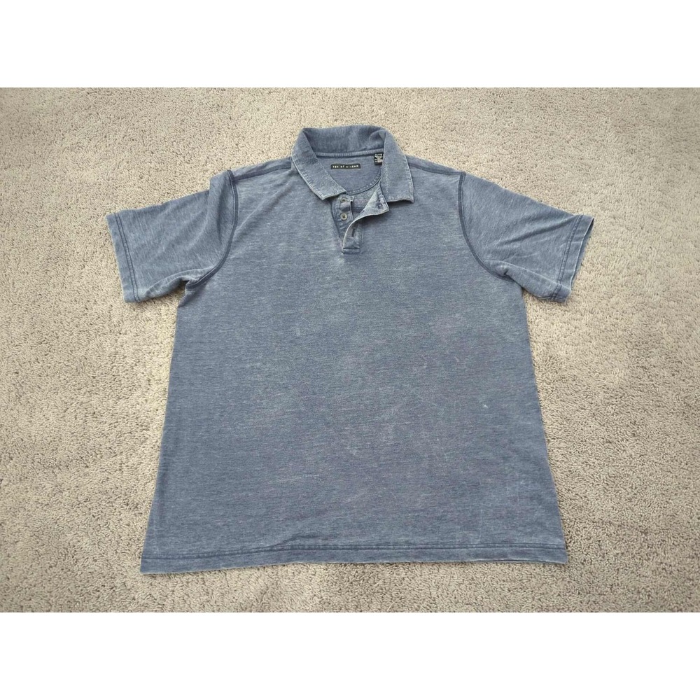 Age‎ of Wisdom Polo Shirt Mens Extra Large Wornout Look Gray Burnout